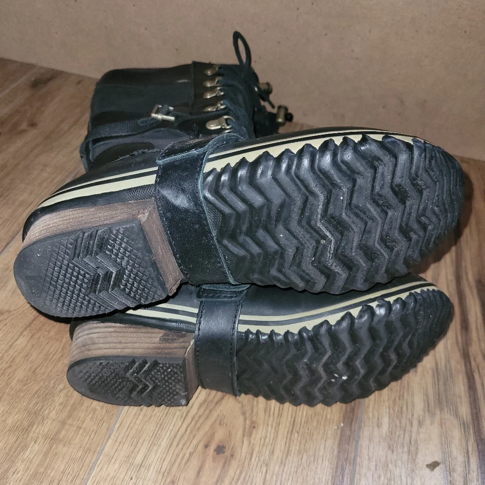 Sorel Black Lace-Up Winter & Rain Tall Boots - Picture 4 of 5